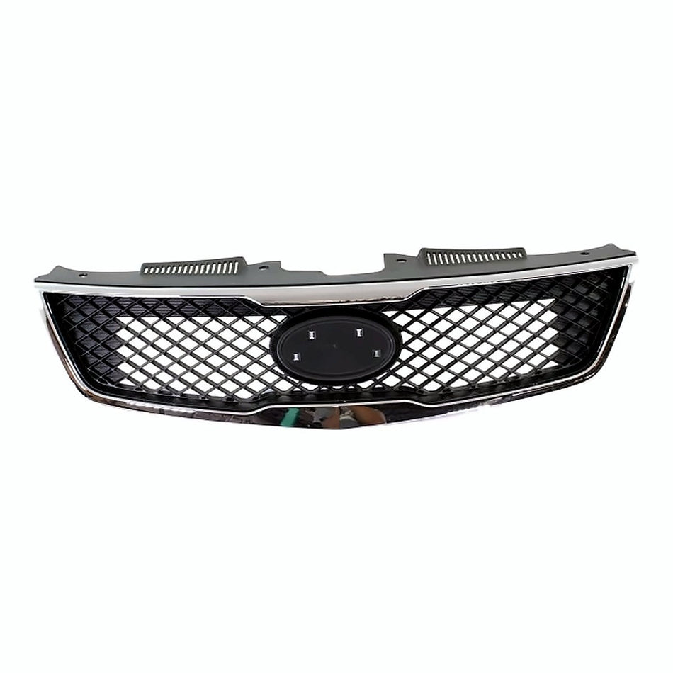2010 Kia Forte Grille Black With Chrome Moulding Sdn – Front View (KI1200139)