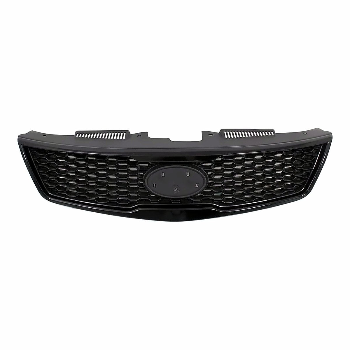 2010-2013 Kia Forte_Koup_(Coupe) Grille Matt-Black Partial Painted Silver Gray (Koup) – Front View (KI1200142)