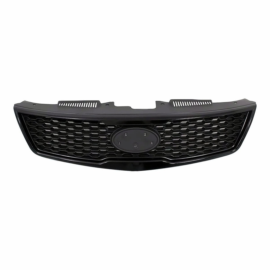 2010-2013 Kia Forte_Koup_(Coupe) Grille Matt-Black Partial Painted Silver Gray (Koup) – Front View (KI1200142)