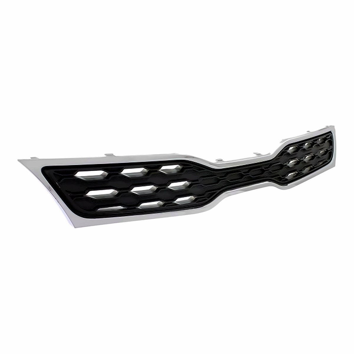 2012-2015 Kia Rio_Hatchback Grille Upper Chrome/Black With Fog Light Hole Type – Side View (KI1200152)