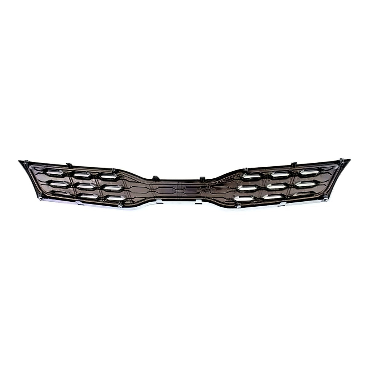 2012-2015 Kia Rio_Hatchback Grille Upper Chrome/Black With Fog Light Hole Type – Back View (KI1200152)