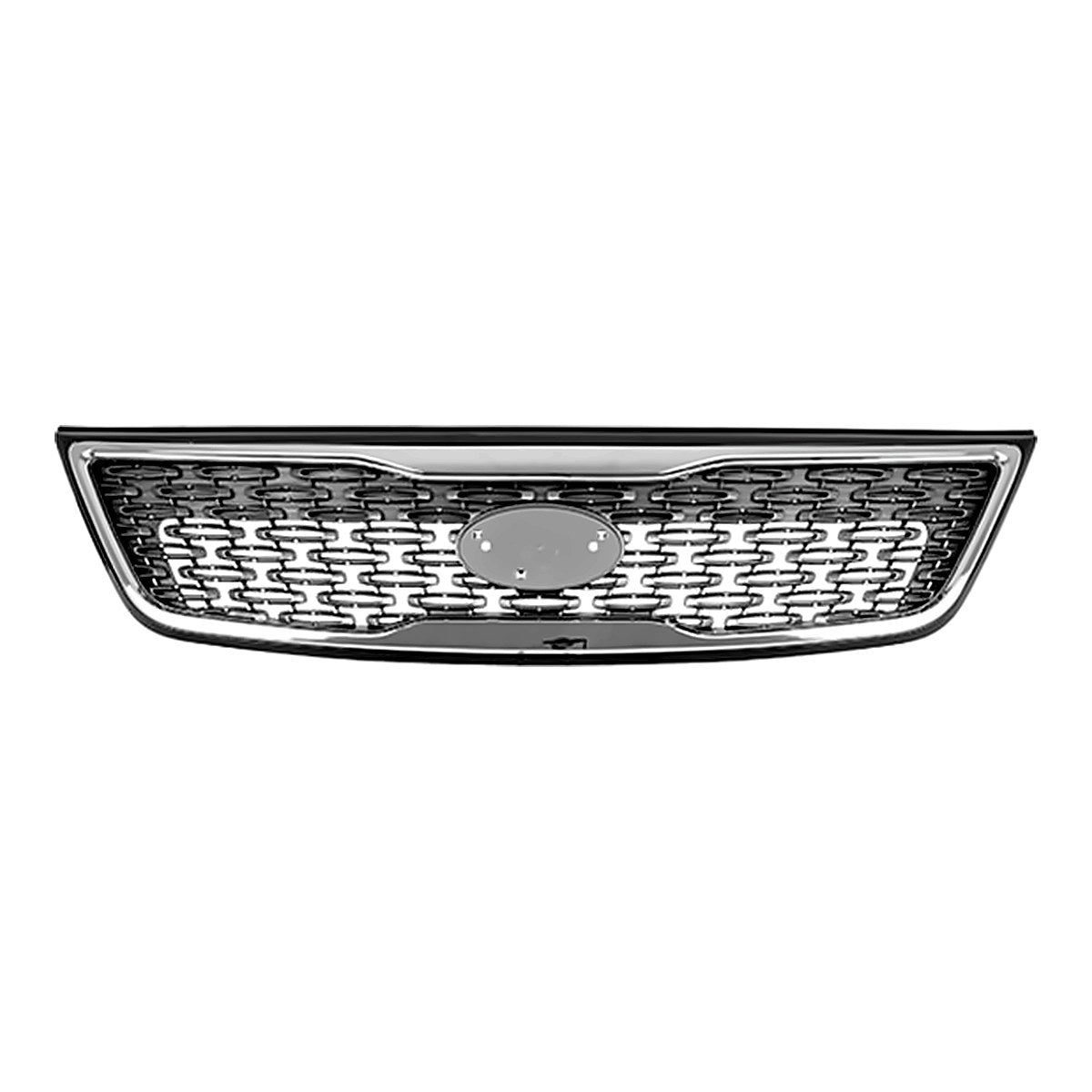 2014-2015 Kia Sorento Grille Painted Silver With Chrome Mldg Sx Model – Front View (KI1200157)