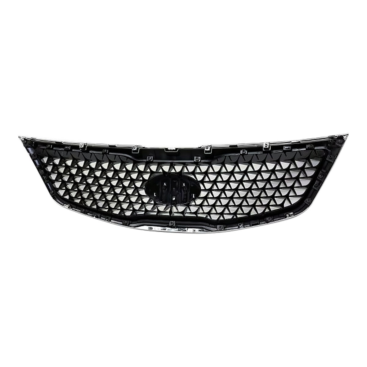 2014-2016 Kia Sportage Grille With Chrome Moulding 2.4L Painted Black – Back View (KI1200162)