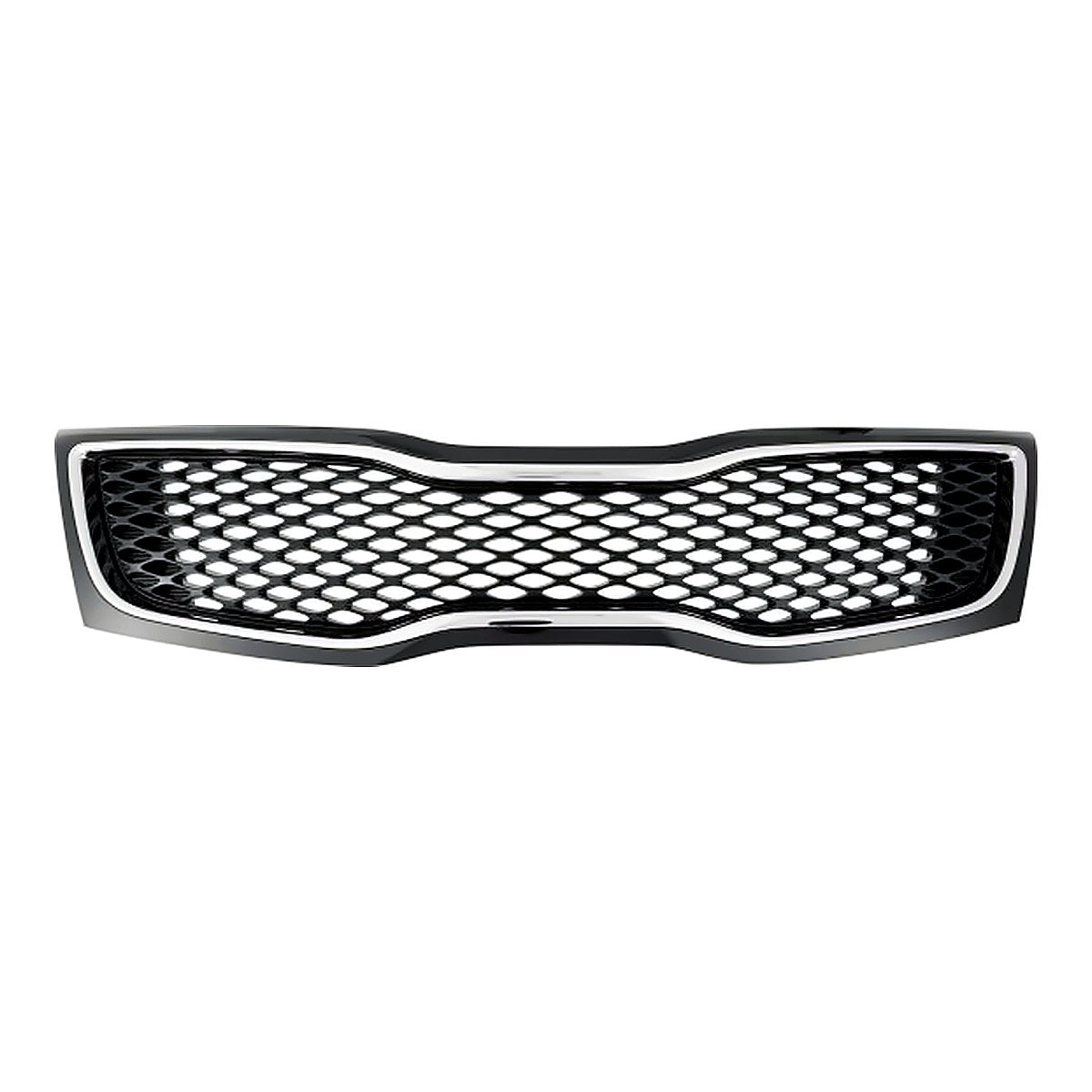 2014-2015 Kia Optima Grille Painted Black With Chrome Moulding Usa Built Lx/Ex – Front View (KI1200163)