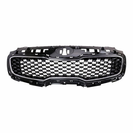2017-2019 Kia Sportage Grille Glossy Black With Chrome Frontame Without Pre-Collision – Front View (KI1200190)