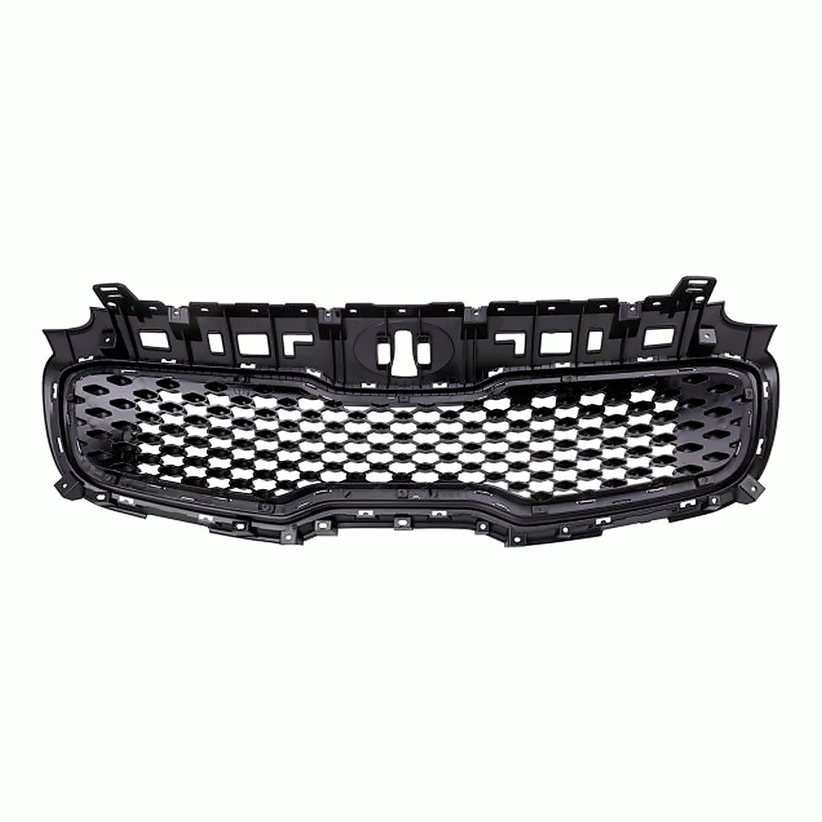 2017-2019 Kia Sportage Grille Glossy Black With Chrome Frontame Without Pre-Collision – Back View (KI1200190)