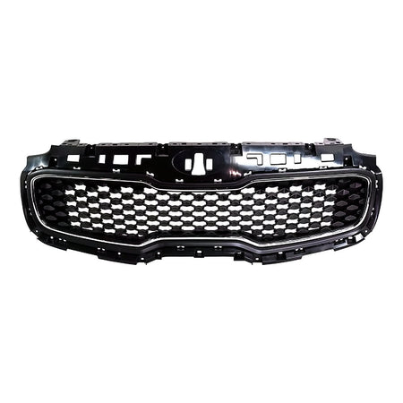2017-2019 Kia Sportage Grille Matte Black Center With Chrome Frontame – Front View (KI1200194)