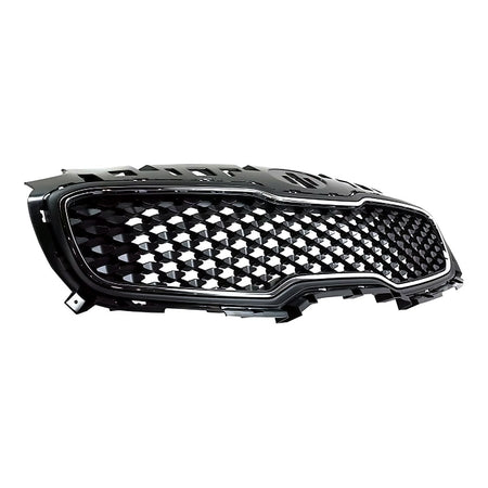 2017-2019 Kia Sportage Grille Matte Black Center With Chrome Frontame – Side View (KI1200194)