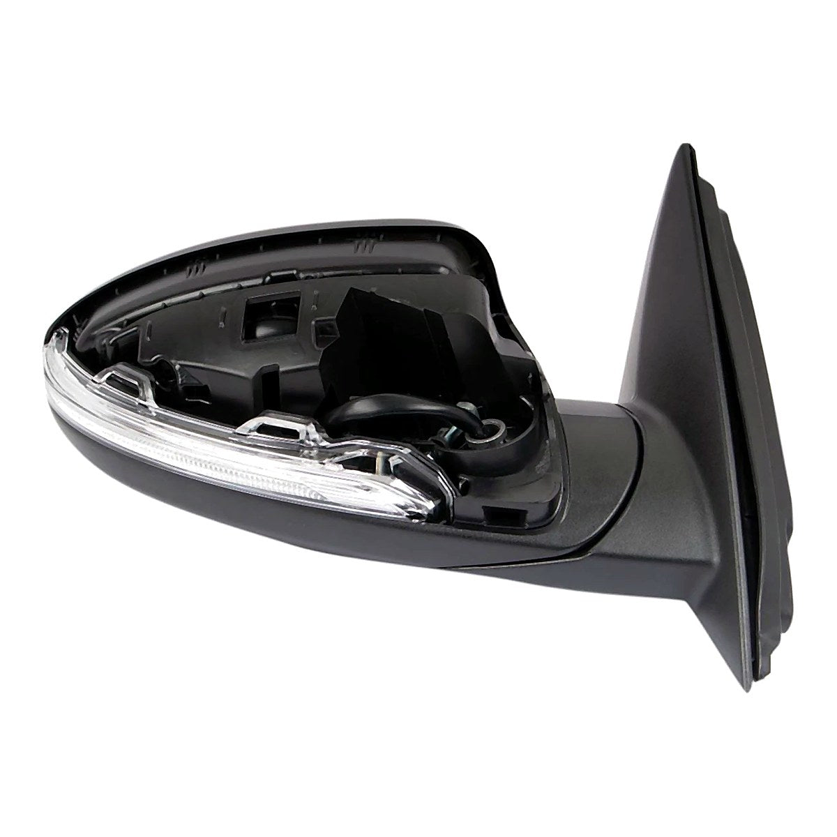 2019-2021 Kia Forte Door Mirror Passenger Side Power Heated Gloss Black With Signal_KI1321227-3