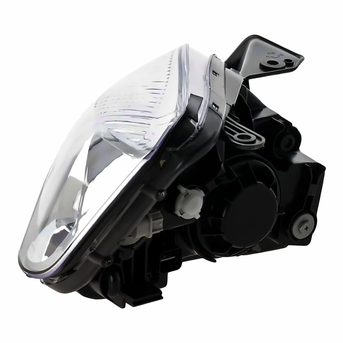 2009-2011 Kia Rio_Sedan Headlight Driver Side Chrome Bezel – Detail View (KI2502142)