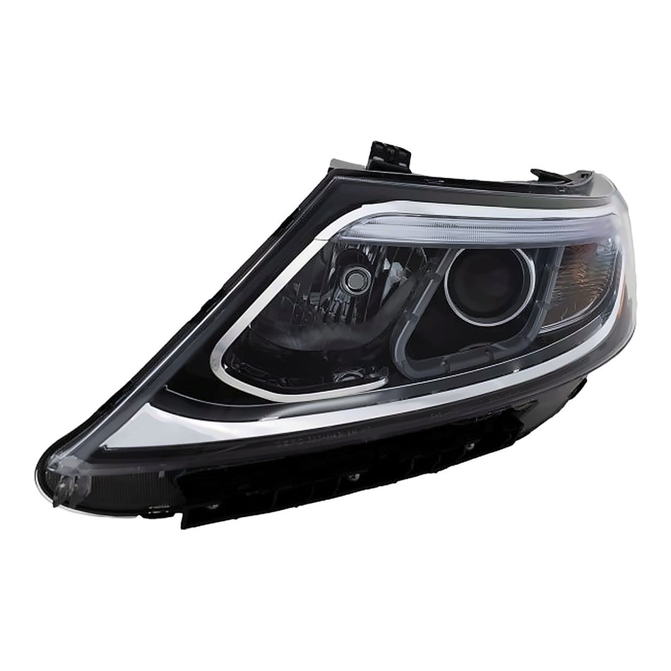 2014-2015 Kia Sorento Headlight Driver Side Halogen Without Led Accent With Auto Lx Model – Side View (KI2502164)