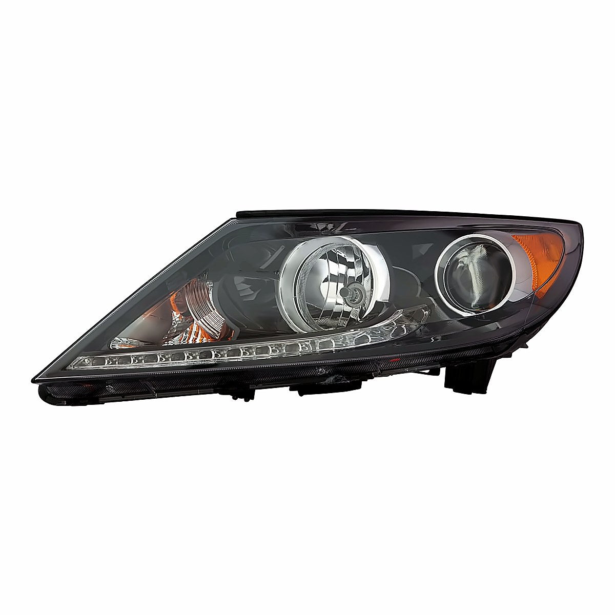2013-2016 Kia Sportage Headlight Driver Side Without Led Accent Light With Led Drl – Front View (KI2502184)