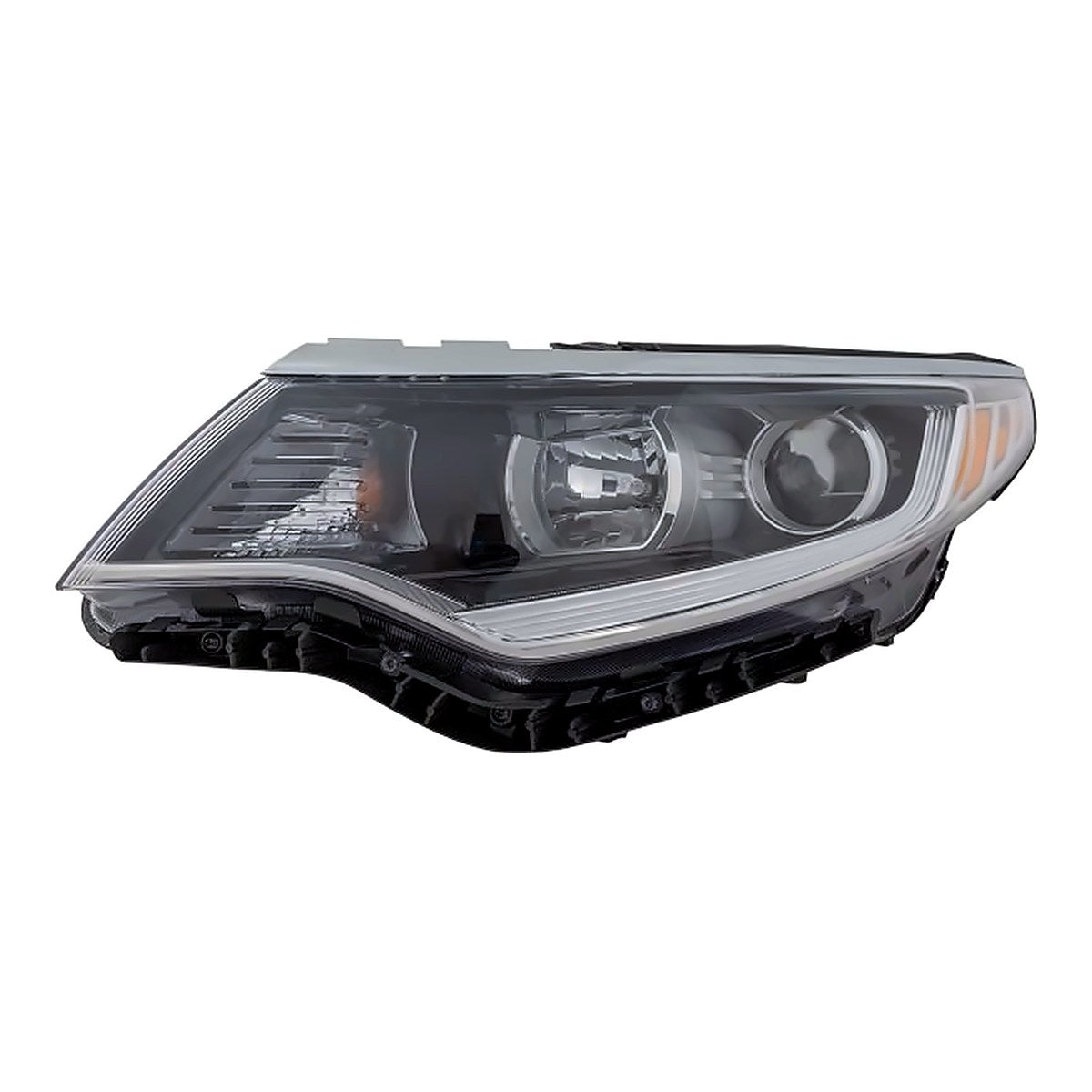 2016-2018 Kia Optima Headlight Driver Side Halogen Projector Type 1 – Side View (KI2502196)