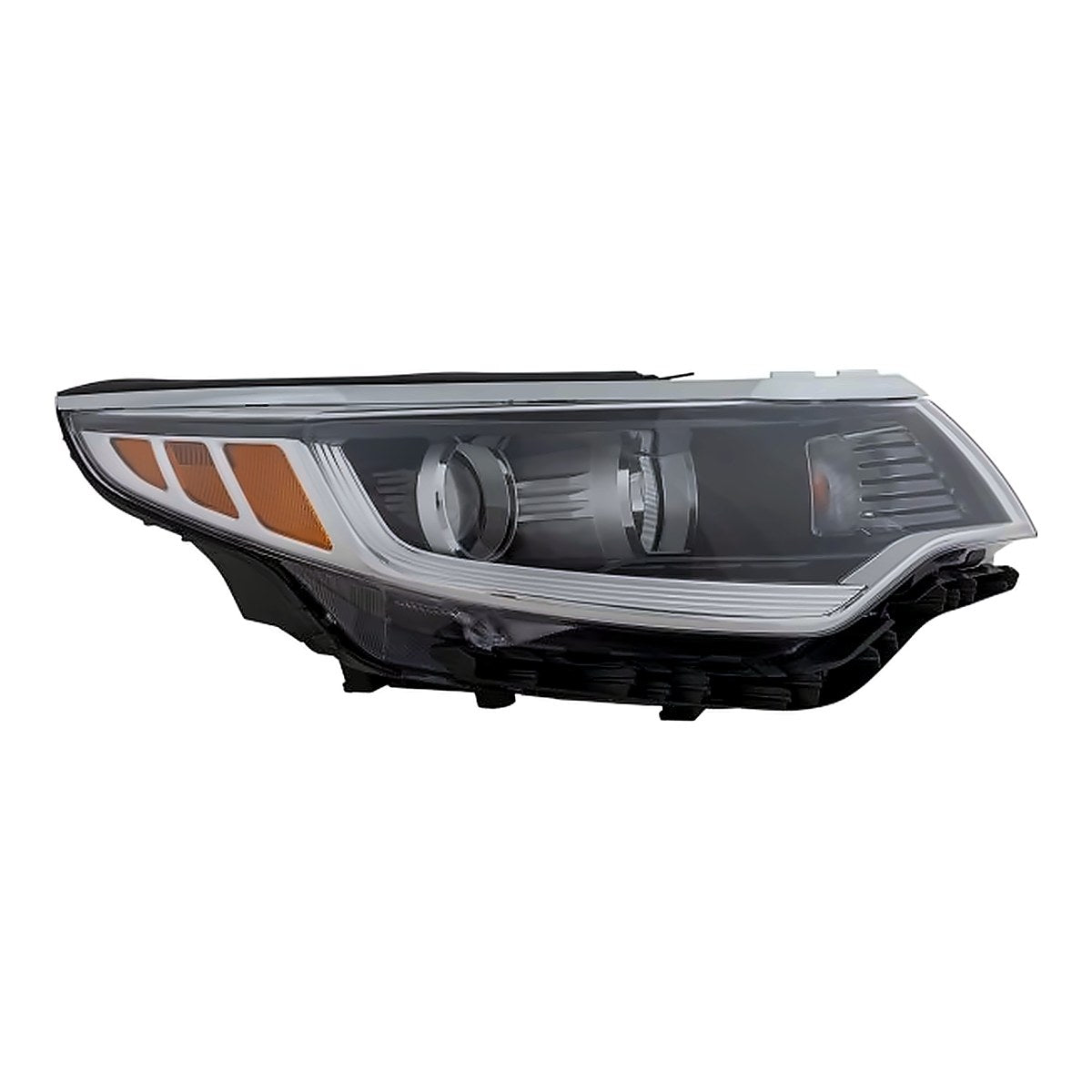 2016-2018 Kia Optima Headlight Passenger Side Halogen Projector Type 1 – Side View (KI2503196)