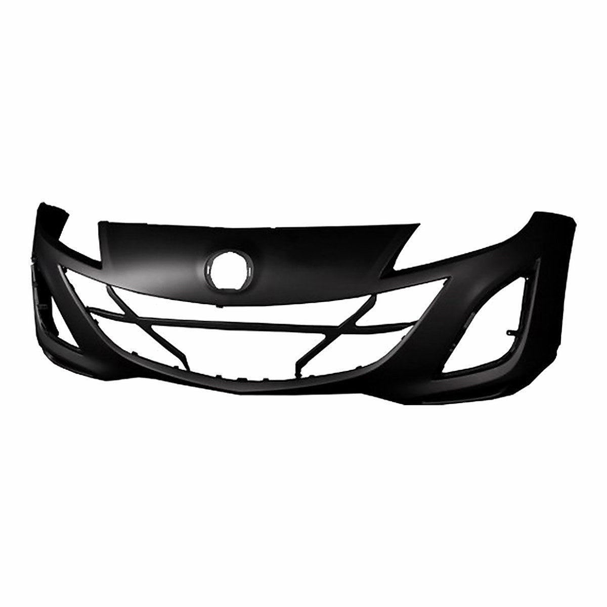 2010-2011 Mazda 3 Bumper Front 2.5/2.0L Primed With Flush Edge Driver Side/Passenger Side Insert_MA1000224