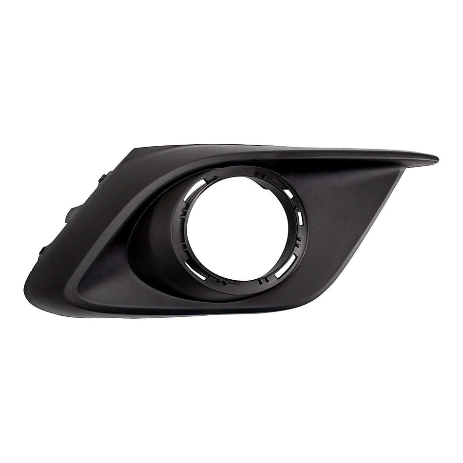 2014-2016 Mazda 3 Fog Light Bezel Front Passenger Side Matte Black Use With Chrome Trim Ring – Front View (MA1039128)