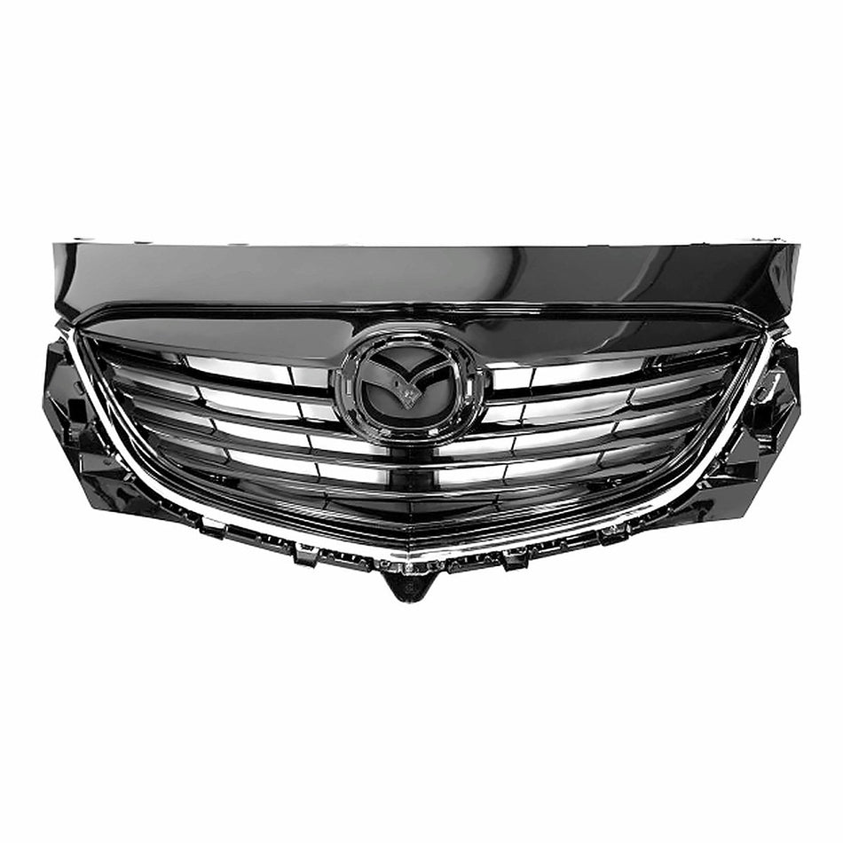 2013-2015 Mazda Cx9 Grille Painted Black With Chrome Mldg – Front View (MA1200191)