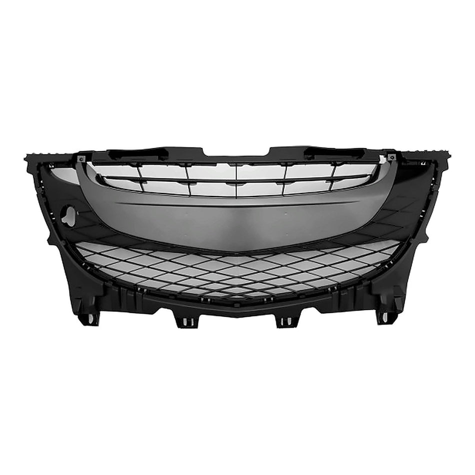 2012-2015 Mazda 5 Grille With Fogs With Smooth Ptd Upper Protector – Front View (MA1200193)