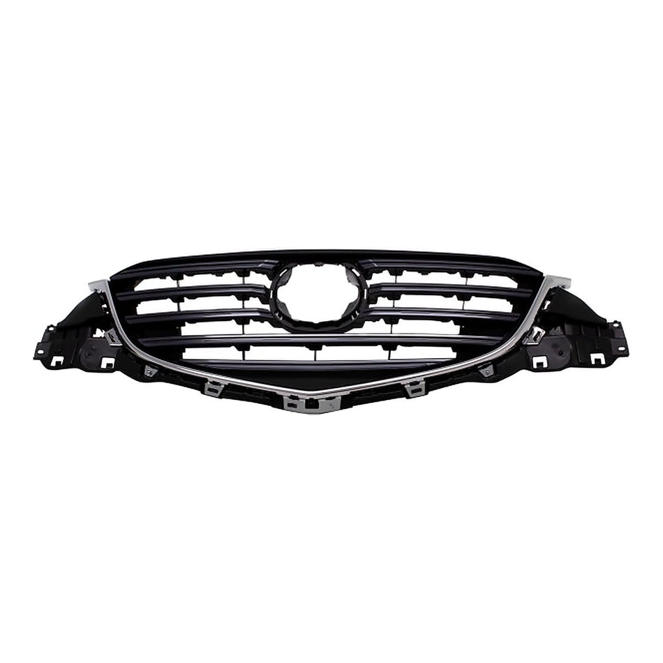 2015-2016 Mazda Cx5 Grille Black With Ptd Gray/Chrome Frontame/Horizontal Bars – Front View (MA1200208)