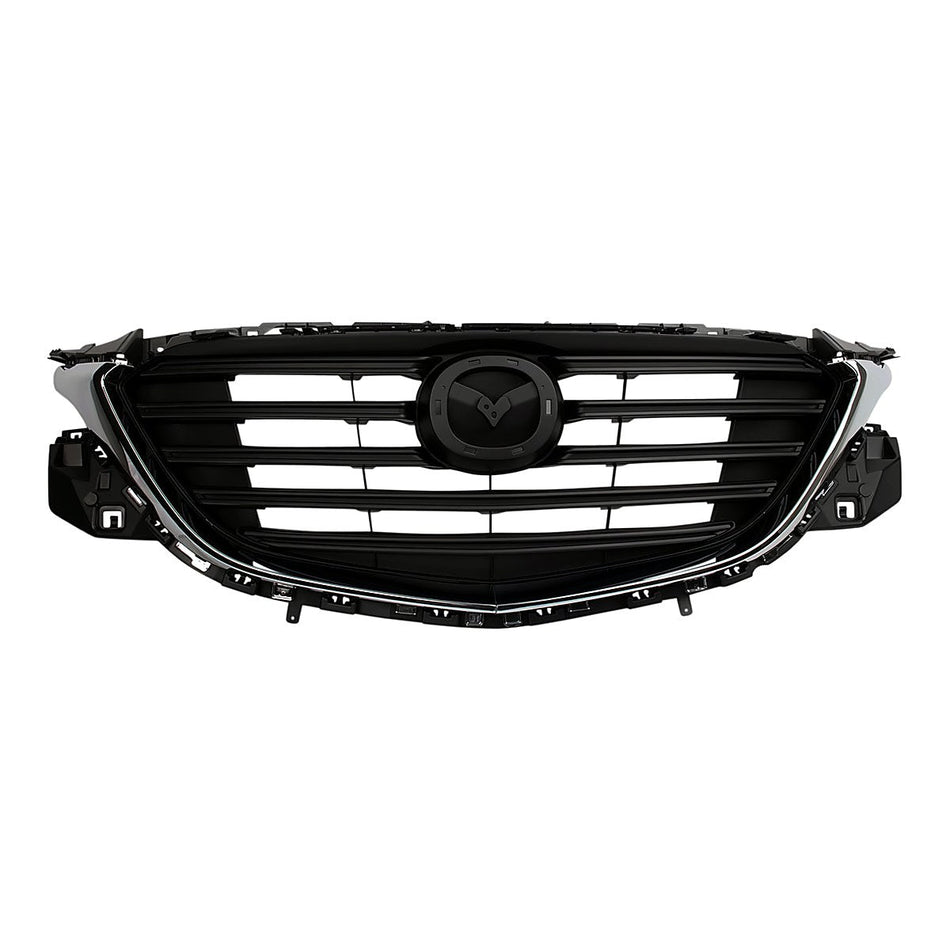2016-2021 Mazda Cx9 Grille Chrome Black Gs/Gs-L/Sport/Touring Model – Front View (MA1200210)