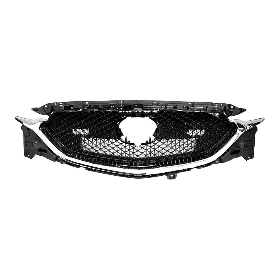 2017-2019 Mazda Cx5 Grille Ptd Black Mesh With Lower Chrome Moulding Use Without Adaptive Cruise – MA1200215