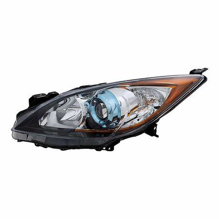 2012-2013 Mazda 3 Headlight Driver Side Halogen (6 Speed With Blue Projector Bezel) – Front View (MA2518143)