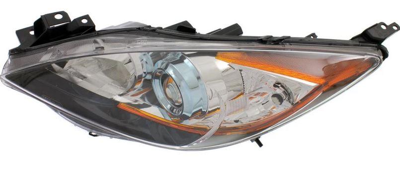 2012-2013 Mazda 3 Headlight Driver Side Halogen (6 Speed With Blue Projector Bezel) 