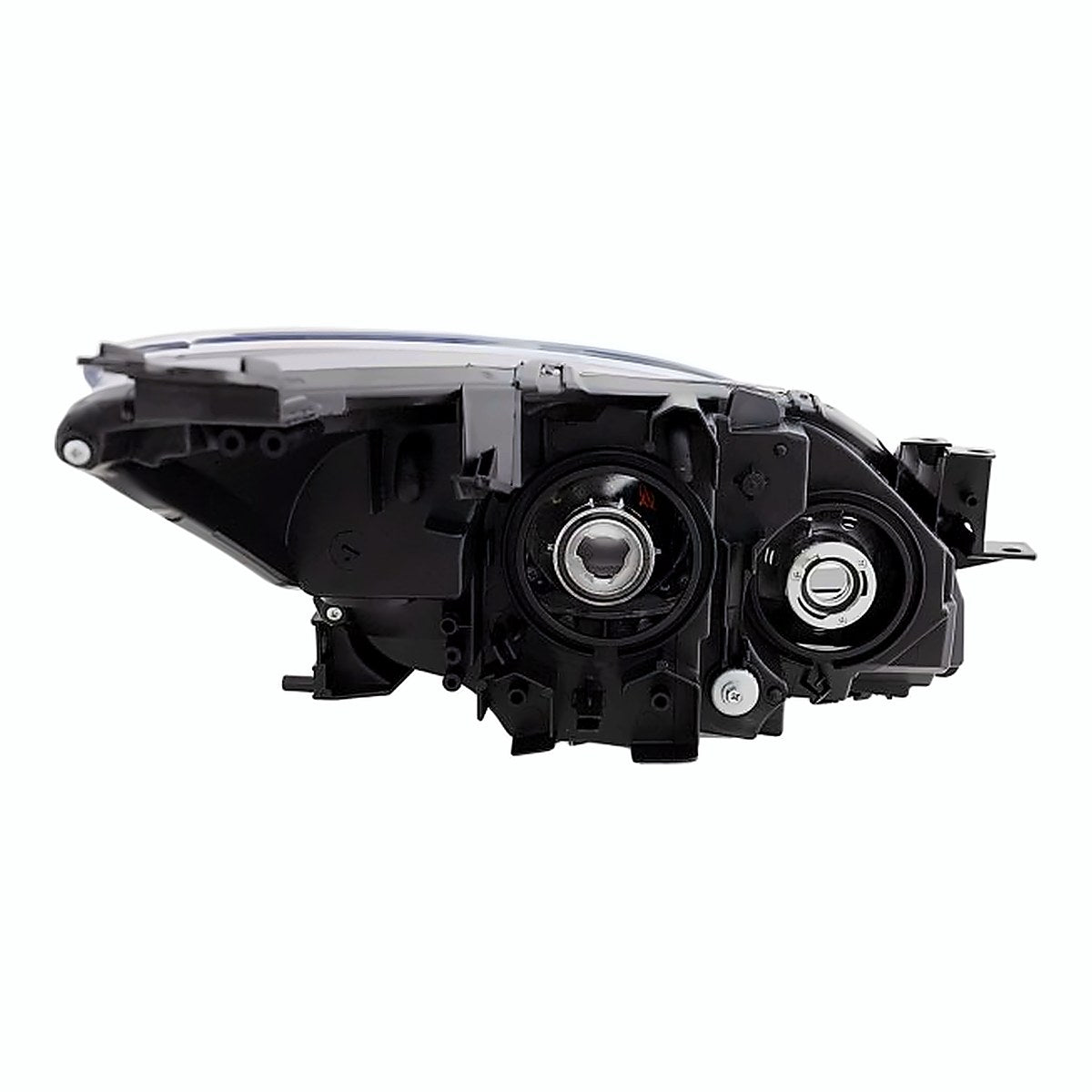 2012-2013 Mazda 3 Headlight Driver Side Halogen (6 Speed With Blue Projector Bezel) – Back View (MA2518143)