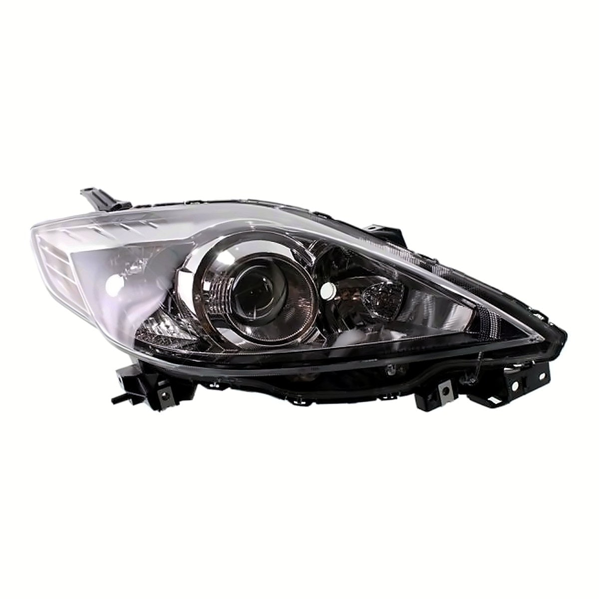 2008-2009 Mazda 5 Headlight Passenger Side Halogen Black Bezel – Front View (MA2519128)