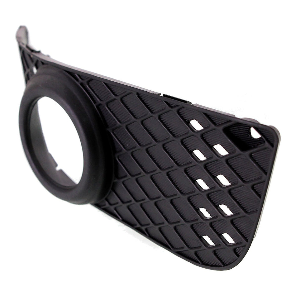2008-2015 Mitsubishi Lancer Fog Light Cover Front Passenger Side Matte-Black With Fog Light Hole (Bezel) – Side View (MI1039107)