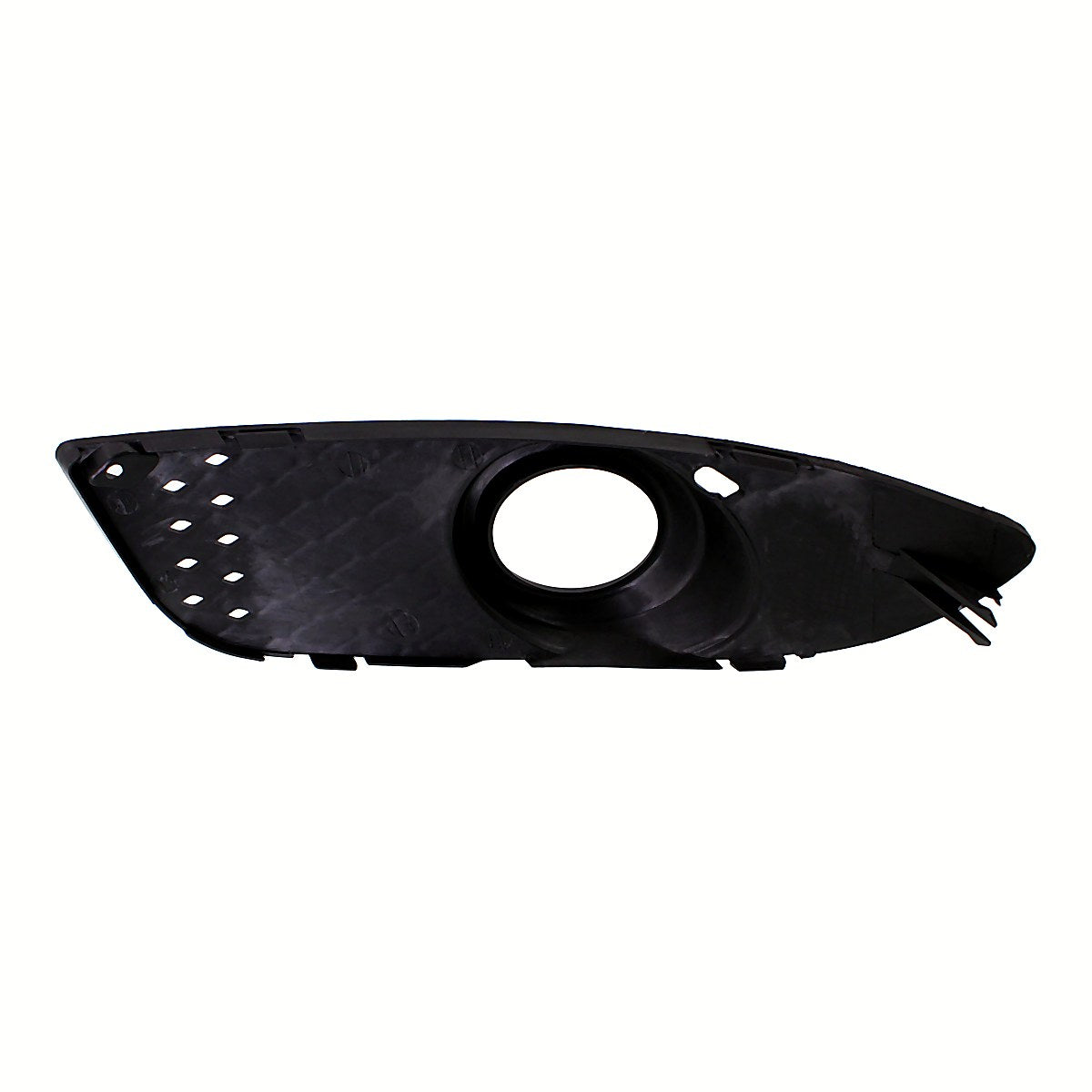 2008-2015 Mitsubishi Lancer Fog Light Cover Front Passenger Side Matte-Black With Fog Light Hole (Bezel) – Back View (MI1039107)