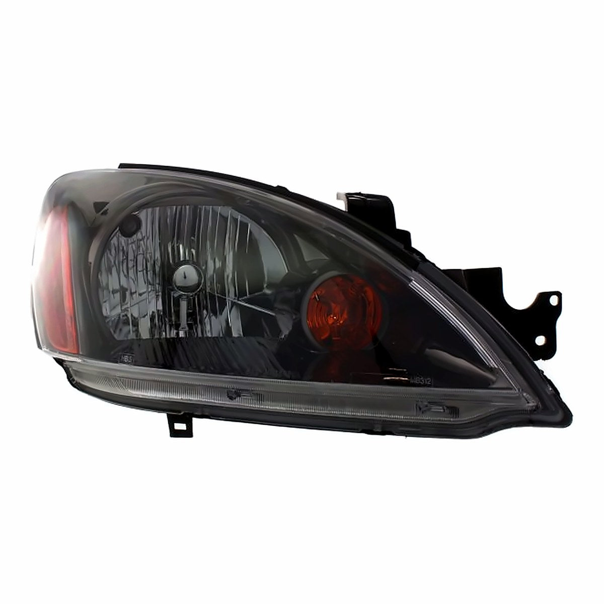 2004-2006 Mitsubishi Lancer Headlight Passenger Side Black Bezel For Ralliart Model – Front View (MI2503135)