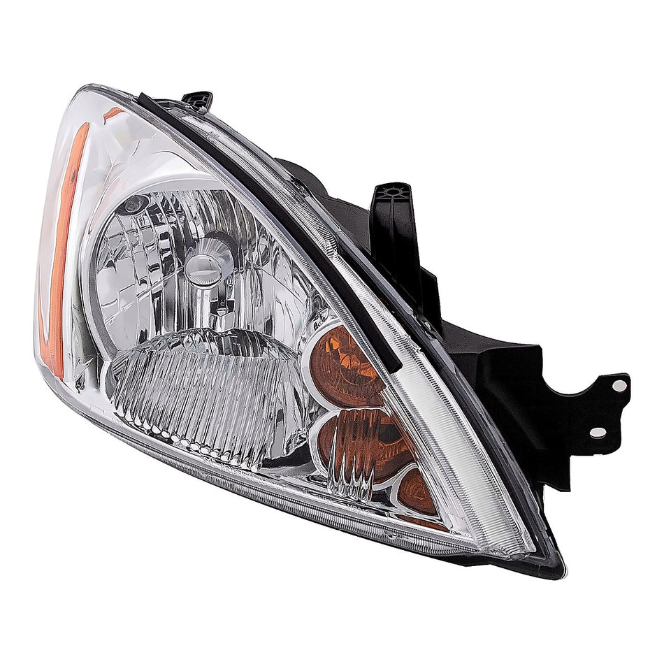 2004-2007 Mitsubishi Lancer Headlight Passenger Side Chrome Bezel Exclude Ralliart – Side View (MI2503136)