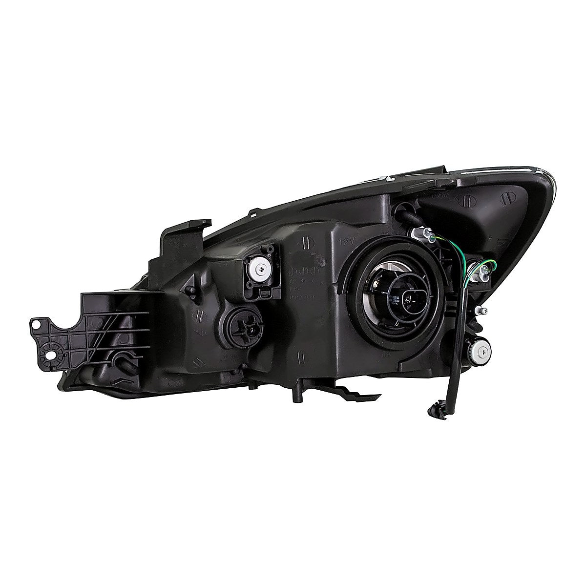 2004-2007 Mitsubishi Lancer Headlight Passenger Side Chrome Bezel Exclude Ralliart – Back View (MI2503136)
