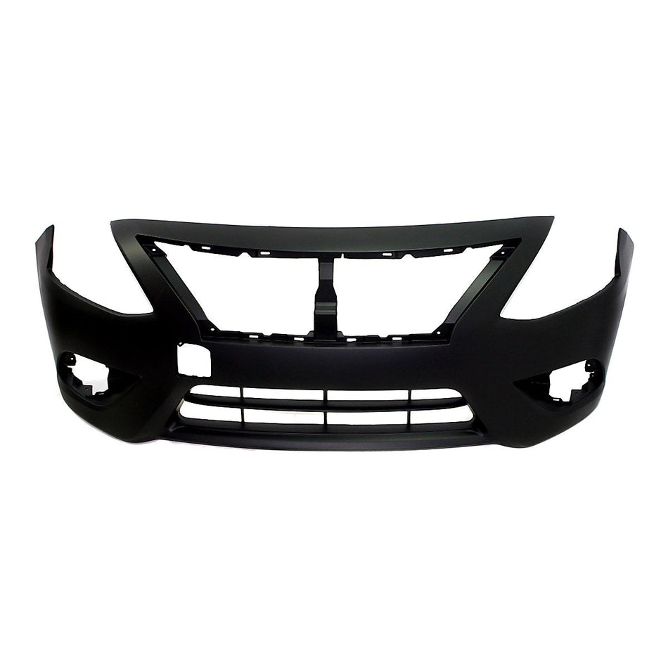 2015-2019 Nissan Versa_Sedan Bumper Front Primed Without Chrome Moulding Ptm_NI1000299