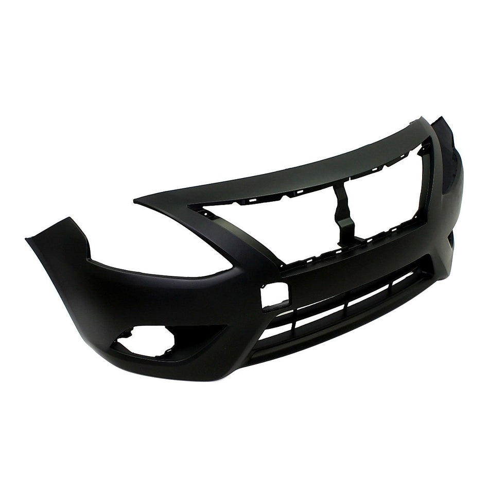 2015-2019 Nissan Versa_Sedan Bumper Front Primed Without Chrome Moulding Ptm_NI1000299-2