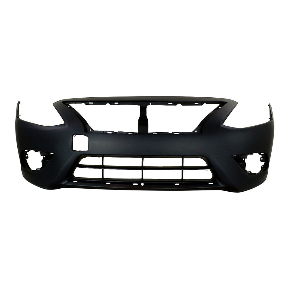 2015-2019 Nissan Versa_Sedan Bumper Front Primed With Chrome Moulding Ptm_NI1000300