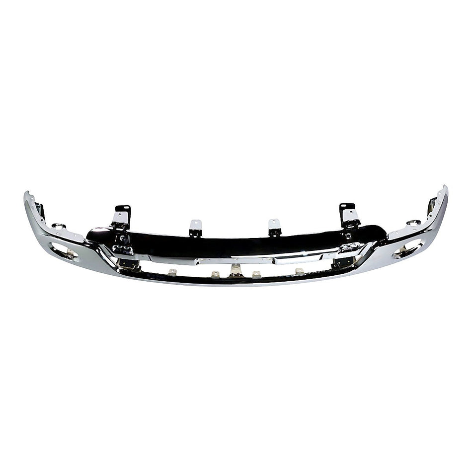 2005-2008 Nissan Frontier Bumper Face Bar Front Chrome With Fog Light Hole Without Off Road Steel_NI1002138-2