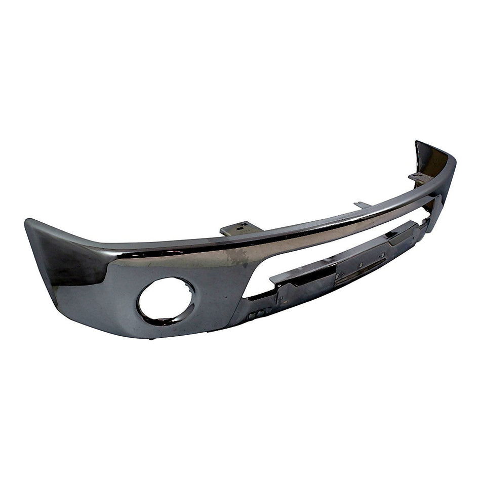 2005-2021 Nissan Frontier Bumper Face Bar Front Chrome With Fog Light Hole Steel_NI1002143-2
