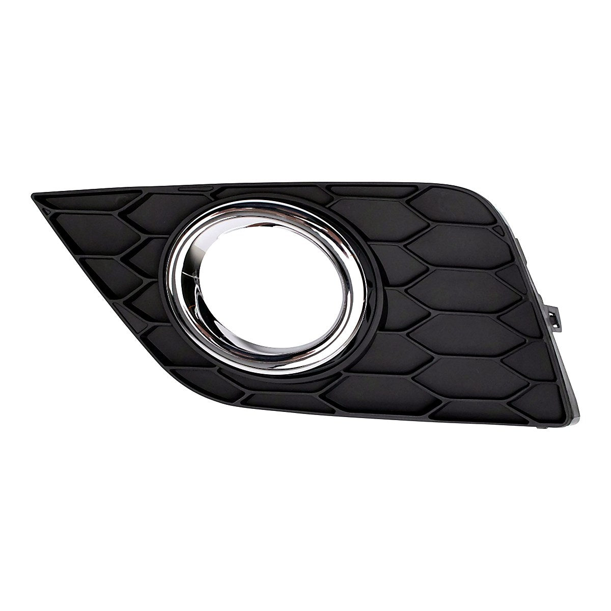 2016-2019 Nissan Sentra Fog Light Bezel Front Driver Side Matt Black/Chrome – Front View (NI1038143)