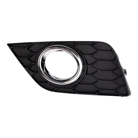 2016-2019 Nissan Sentra Fog Light Bezel Front Driver Side Matt Black/Chrome – Front View (NI1038143)