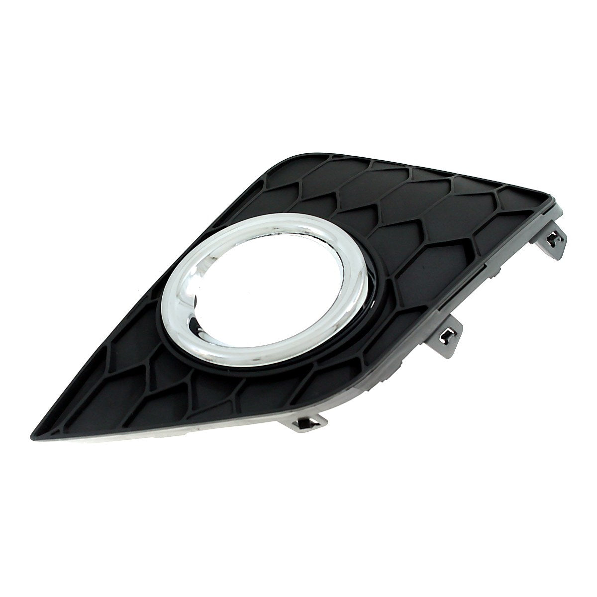 2016-2019 Nissan Sentra Fog Light Bezel Front Driver Side Matt Black/Chrome – Side View (NI1038143)