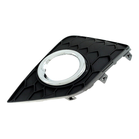 2016-2019 Nissan Sentra Fog Light Bezel Front Driver Side Matt Black/Chrome – Side View (NI1038143)