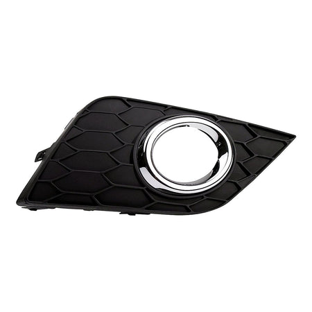 2016-2019 Nissan Sentra Fog Light Bezel Front Passenger Side Matt Black/Chrome – Front View (NI1039143)