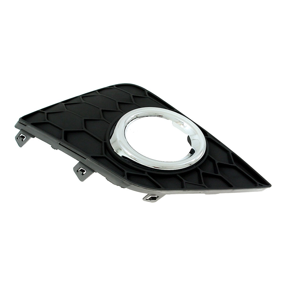 2016-2019 Nissan Sentra Fog Light Bezel Front Passenger Side Matt Black/Chrome – Side View (NI1039143)
