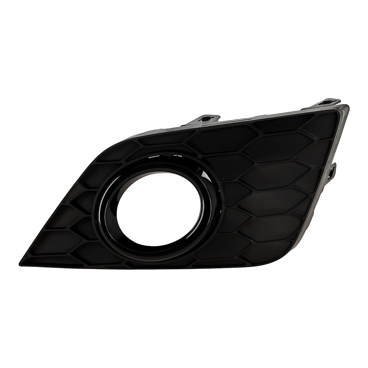 2018-2019 Nissan Sentra Fog Light Bezel Front Passenger Side Ptd Gloss Black – Front View (NI1039188)