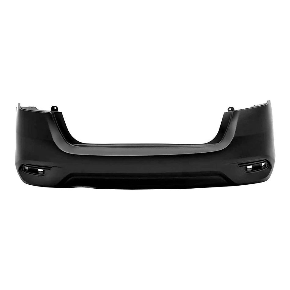2016-2019 Nissan Sentra Bumper Rear Primed Sr With Textured Lower (Driver Side Exhaust Cut) – NI1100313