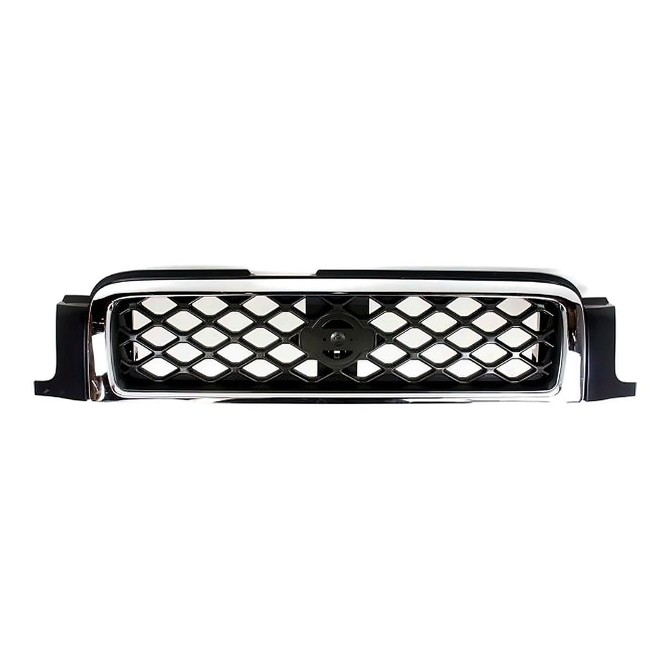 1999-2001 Nissan Pathfinder Grille Se Model Chrome/Silver/Charcoal With Chrome Moulding – Front View (NI1200188)