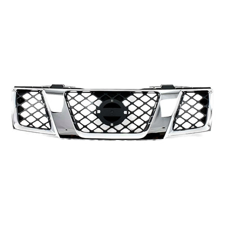 2005-2008 Nissan Frontier Grille Chrome/Black – Front View (NI1200217)