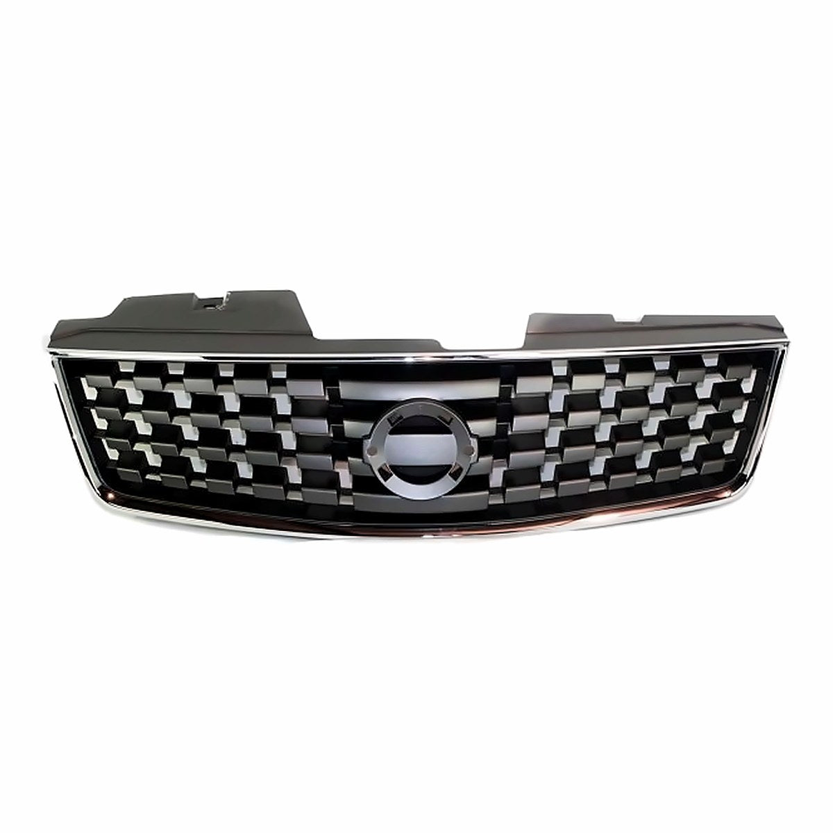 2007-2009 Nissan Sentra Grille Chrome/Black – Front View (NI1200222)